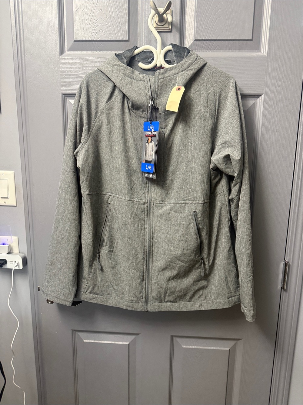 Kirkland Signature Gray Hooded Zip Jacket
Size L